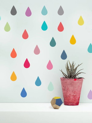 Adesivos 80 gotas decoração quarto sala