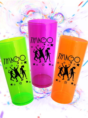 Copo long drink balada neon