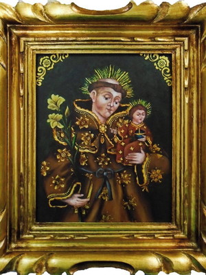 Pintura santo antônio cusquenho 30x40cm