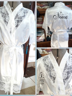 [robe de cetim com renda e bordados