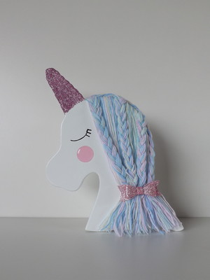 Unicórnio em mdf decoração quarto de bebê