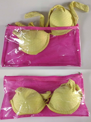 Embalagem saco de tnt para biquíni e lingerie com ziper