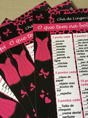 O que tem na bolsa - chá de lingerie