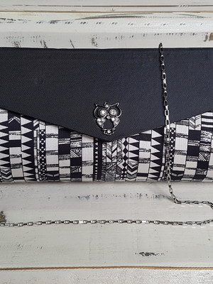 Bolsa preta e branca : ref 431