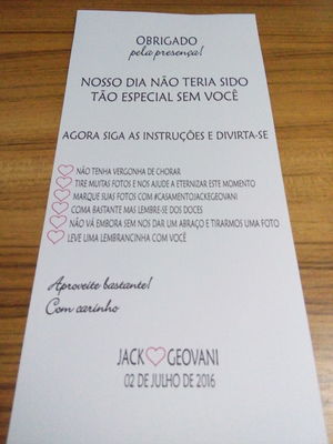 Cartão agradecimento