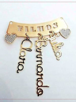 Plaquinha filhos personalizada com nomes