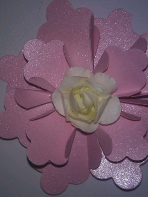 Flor em scrap rosa