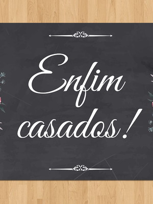 Plaquinha de casamento chalckboard