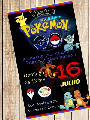Convite digital com animação - pokemon