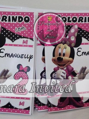 Kit colorir minnie rosa