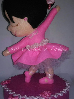 Bailarina em feltro