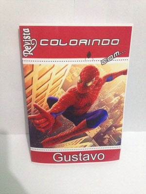 Kit com 15 unidades livro de colorir homem aranha