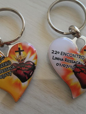 Chaveiro coração chapinha
