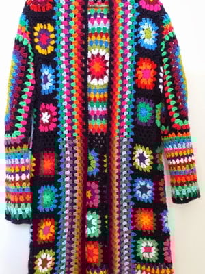 Kimono/casaco de croche manga longa