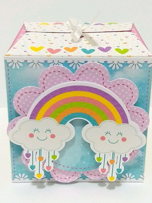 Caixa cubo chuva de amor menina