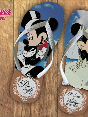 Chinelo - casamento noivos mickey