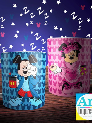 Kit 2 canecas mickey e minnie sono