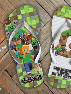 Sandália infantil - minecraft