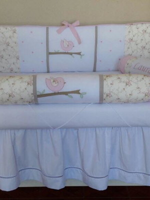 Kit berço passarinho floral