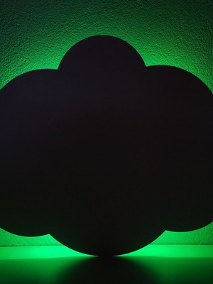 Nuvem em mdf cru com led em 3 cores