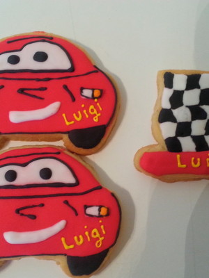 Biscoitos amanteigados;tema; carros