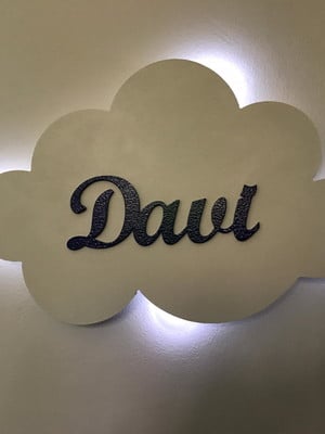 Nuvem p com nome luminaria led