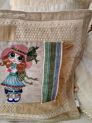 Capa almofadas patchwork