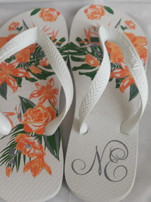 Havaianas top personalizadas para casamento neli e edson