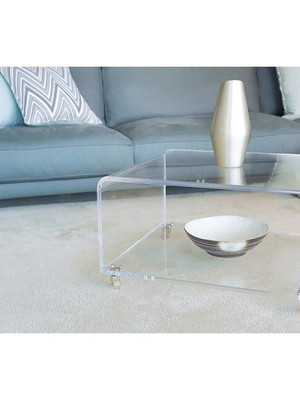 Mesa de centro em acrílico cristal 70x50