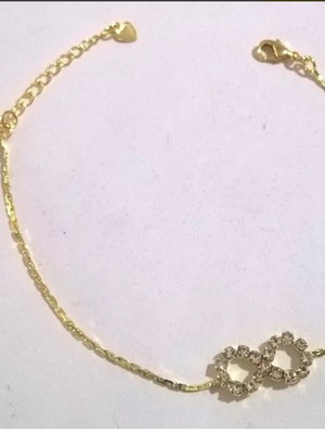 Pulseira infinito com iniciais