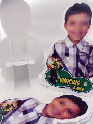 Tótens de mesa - display de mesa com foto super herói