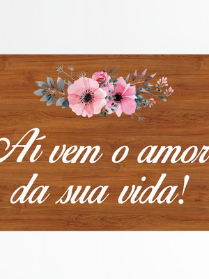 Plaquinha de casamento
