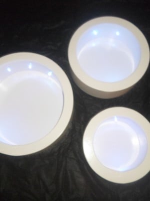 Promoção trio de nichos p m g com led