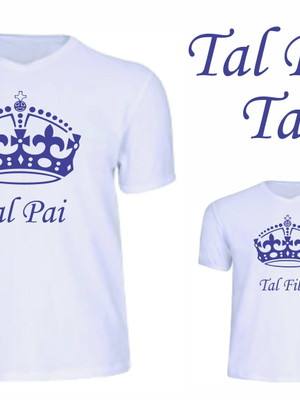 Camiseta - tal pai tal filho - coroa azul
