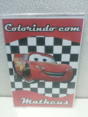 Kit com 15 unidades livro de colorir com giz