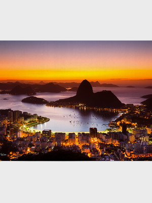 Painel amanhecer no rio de janeiro com p