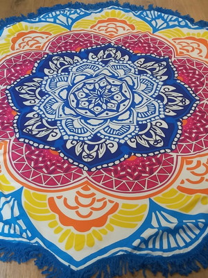 Canga redonda mandala azul