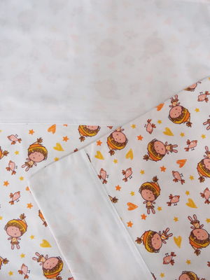 Lençol mini berço malha menina