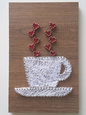 Quadro string art - apaixonados por café