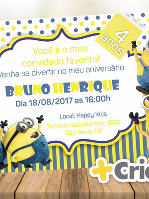 Convite digital minions