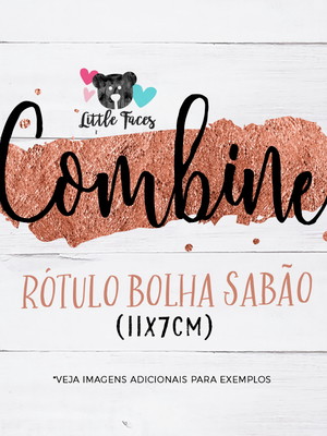 Rótulo bolha sabão combinando c/ convite
