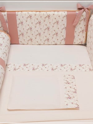 Kit berço rose americano 6 peça