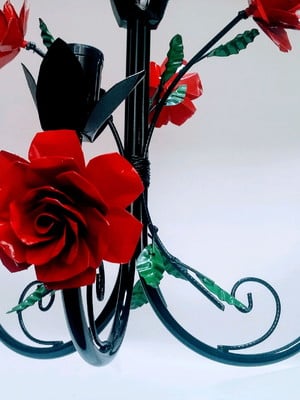 Lustre flores em ferro pendente 3 luz