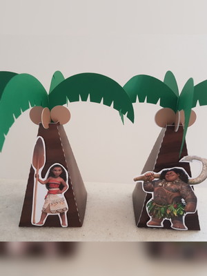 Caixa pirâmide festa moana