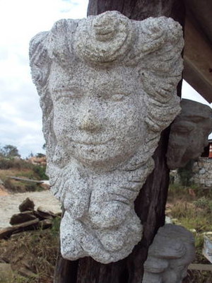 Escultura face cara de anjo