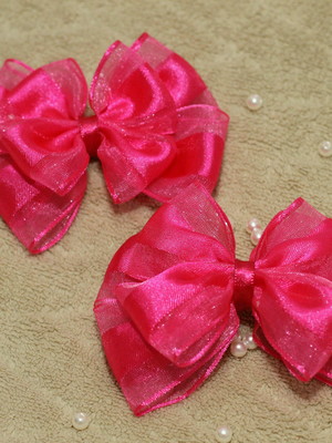 Laço bico pato em organza