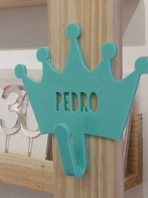 Gancho decorativo personalizado coroa