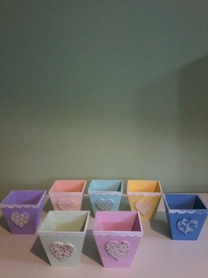 Mini cachepot em mdf