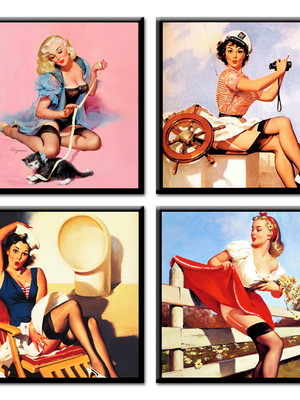 Porta-copos com ímã - pin up 1