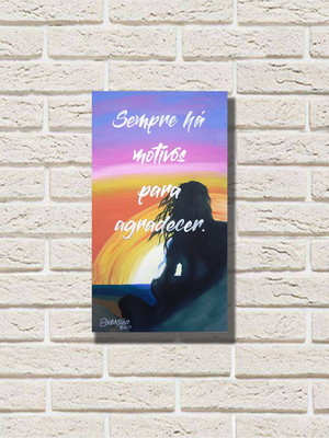 Lindo quadro decorativo com frase